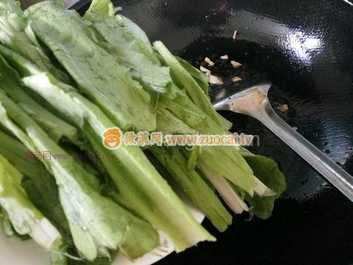 豆豉油麦菜的做法